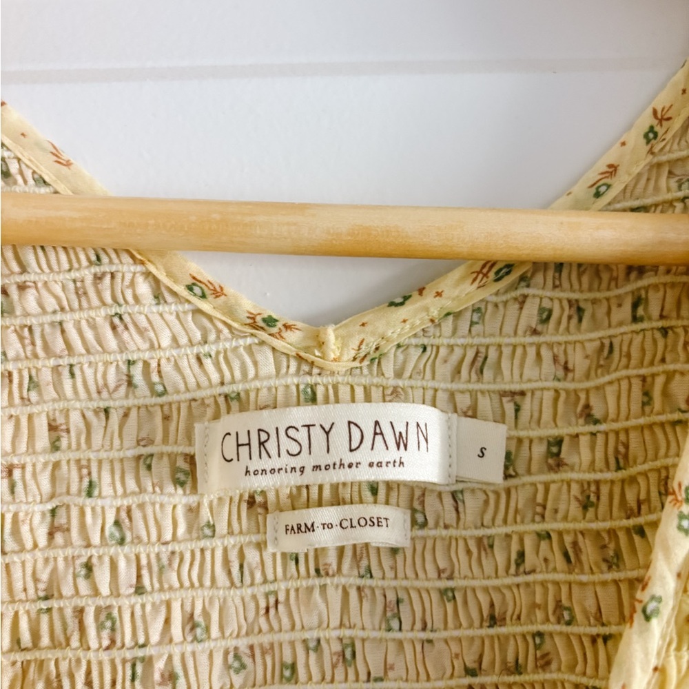 Christy Dawn Cream Floral Smocked Dress - Picture 5 of 7